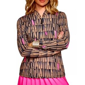 Jamie Sadock Sunsense Small Top Women's Golf Long Sleeve Shirt Sun Shirt